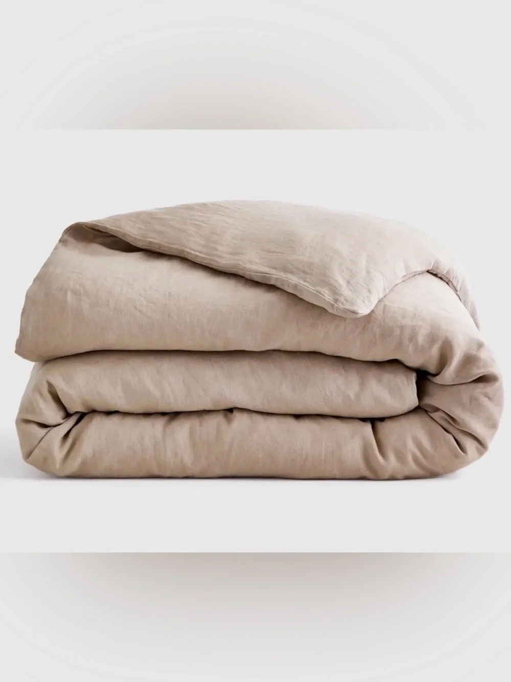 NWOT Quince European Linen 1 Piece Duvet Cover, King/Cal (Toffee)